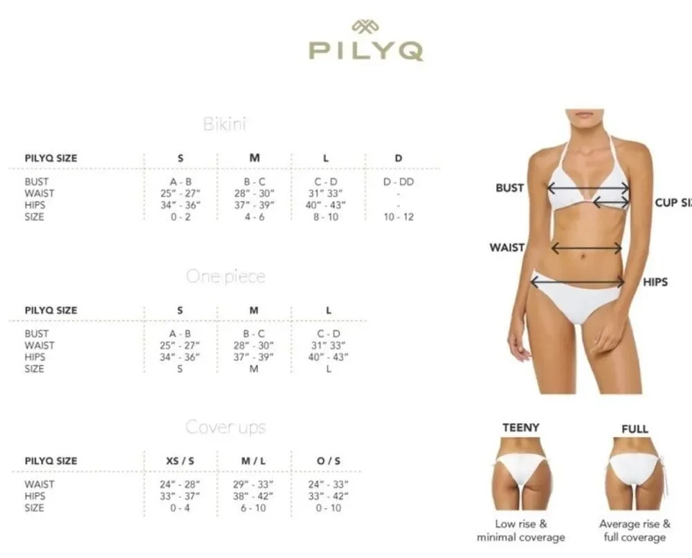 New. Pilyq sky blue lace bikini bottoms. Size medium.  Retails $76